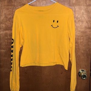 Yellow cropped long sleeve